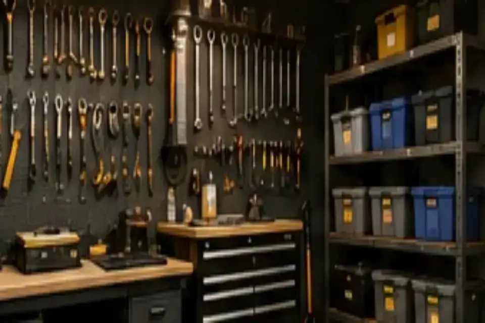 Close view of pantry organization and doorway proportions
