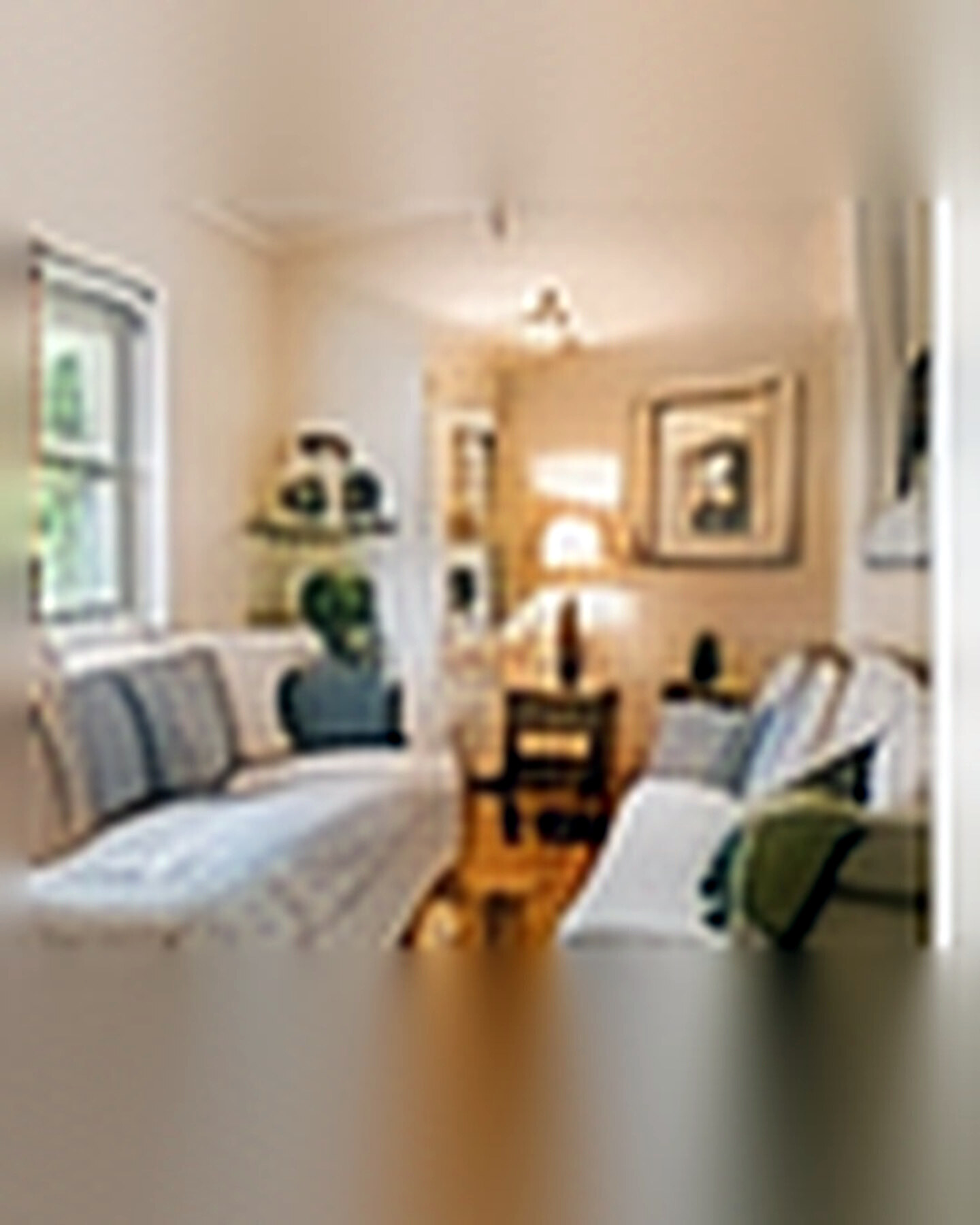 After transformation: Dark Living Room to Light and Airy: A Cozy Modern Transformation