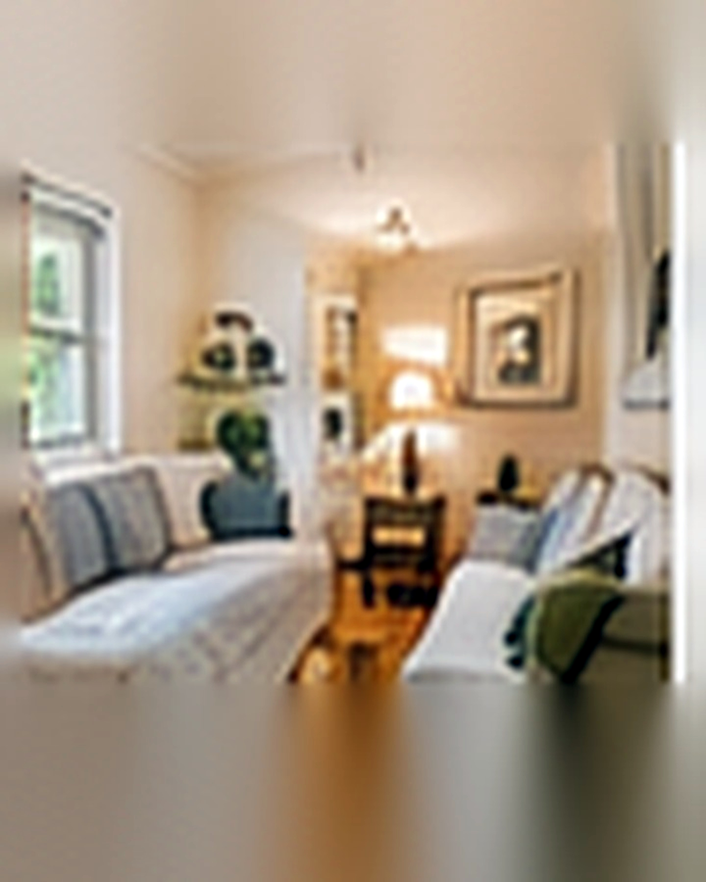 After transformation: Dark Living Room to Light and Airy: A Cozy Modern Transformation