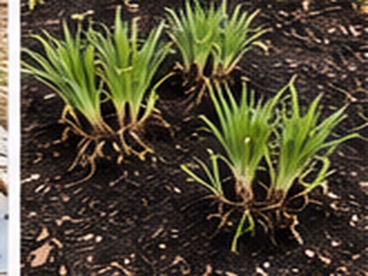 A close view of perennial divisions with healthy roots and shoots