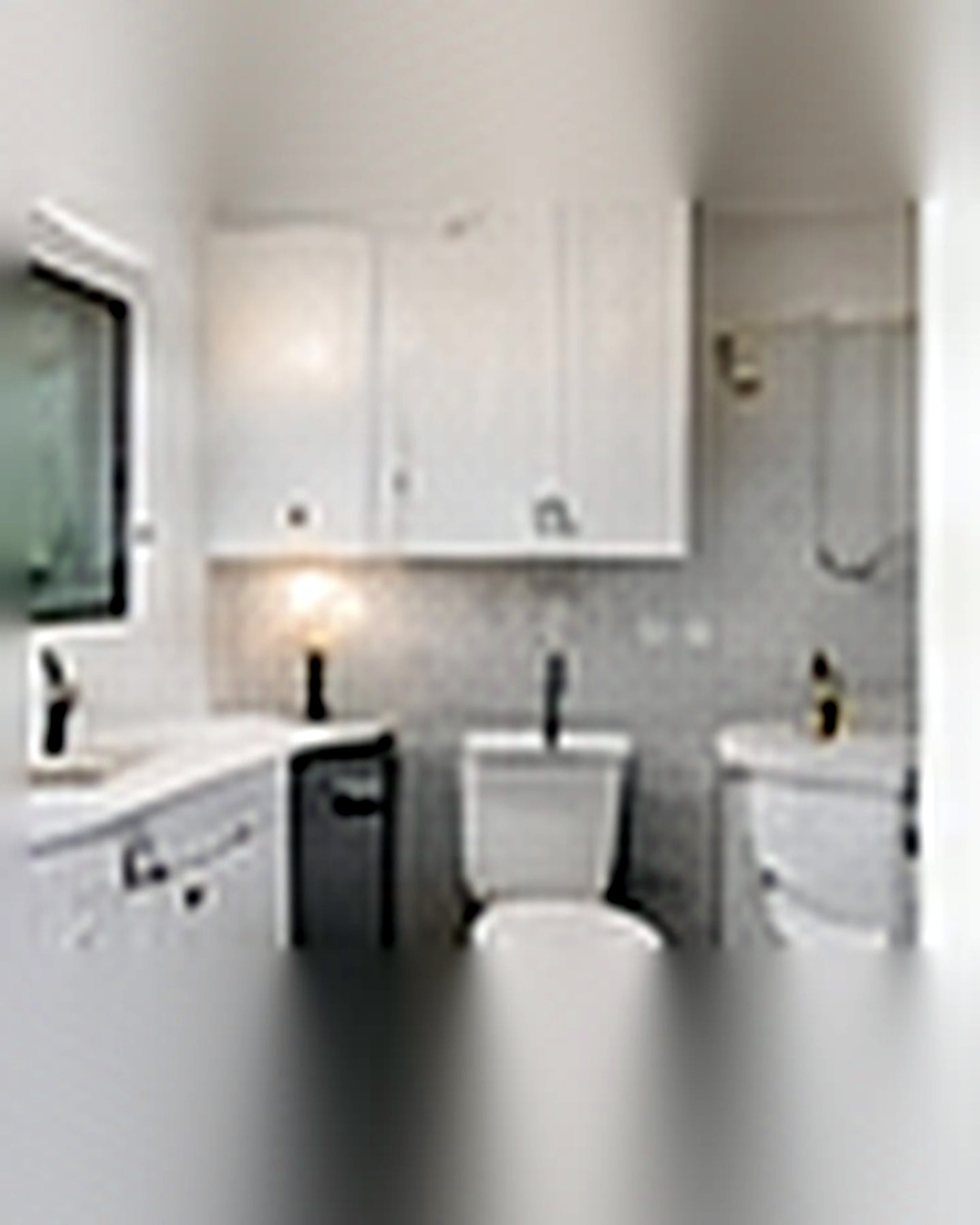 After transformation: Old Bathroom to Spa-Like Retreat Without Moving the Plumbing