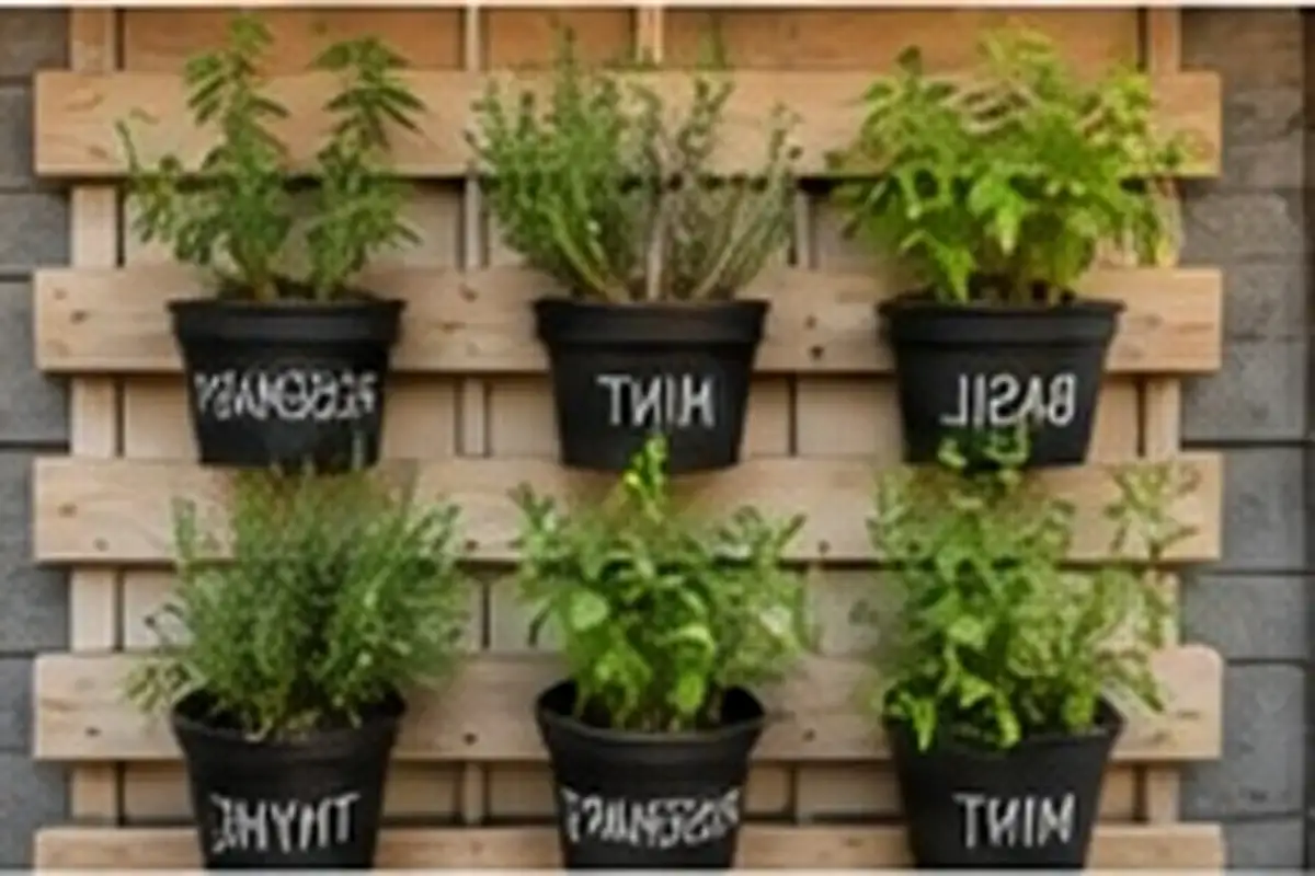Detail of a small courtyard garden edge beside outdoor seating