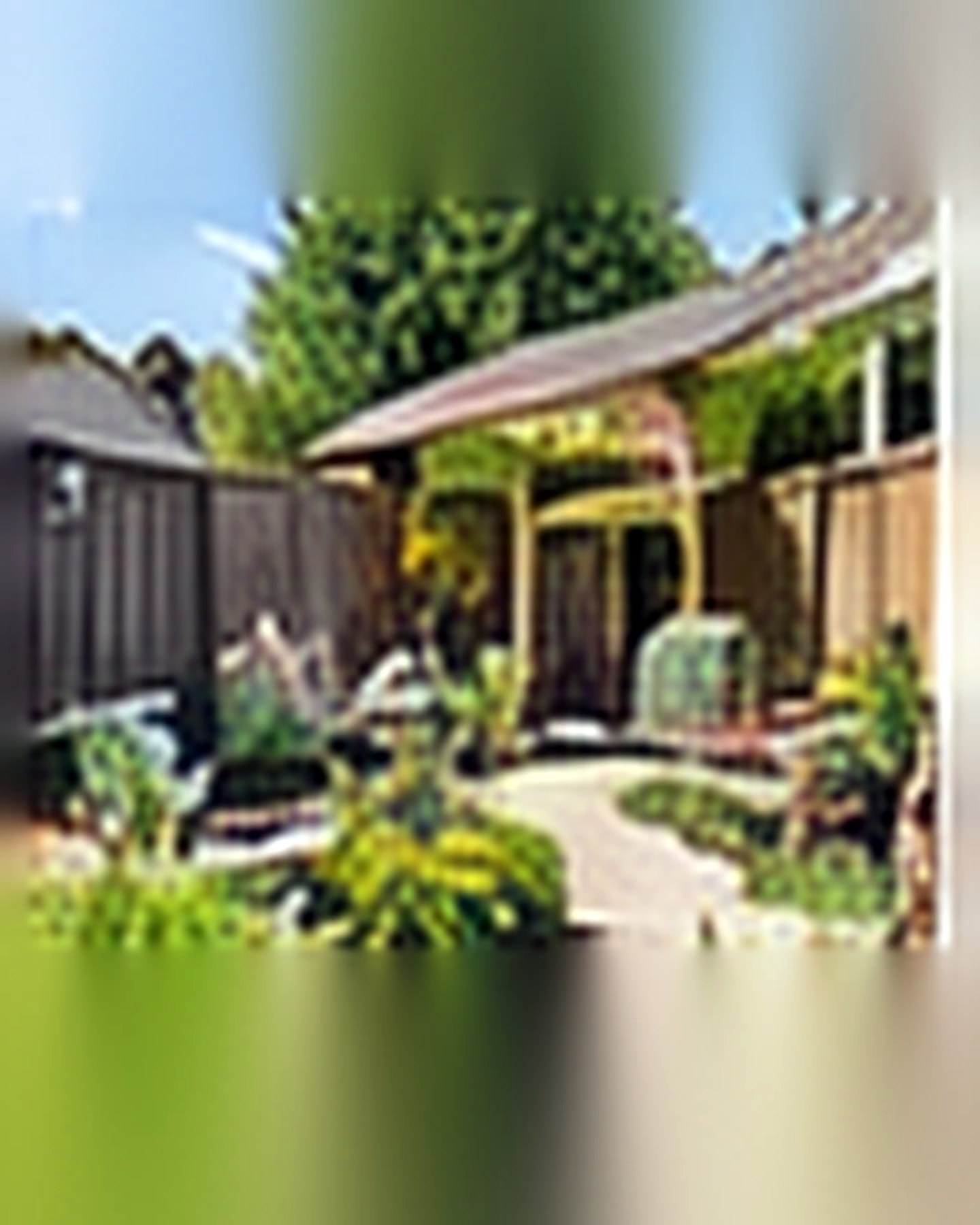 After transformation: Tiny Backyard to Multifunctional Space: Fit Dining, Planting and Lounge Zones