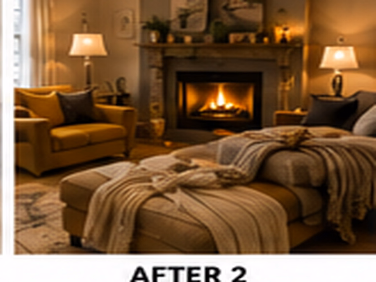 Close detail of layered living-room textiles and natural materials